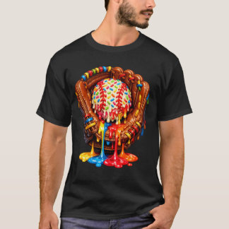 Camiseta Drip de béisbol para niños Drip de helado de béisb