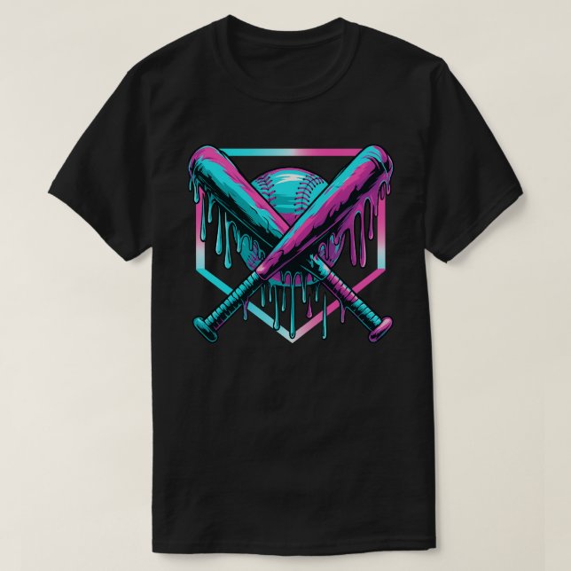Camiseta Drip de béisbol para niños Helado Drip  (Diseño del anverso)