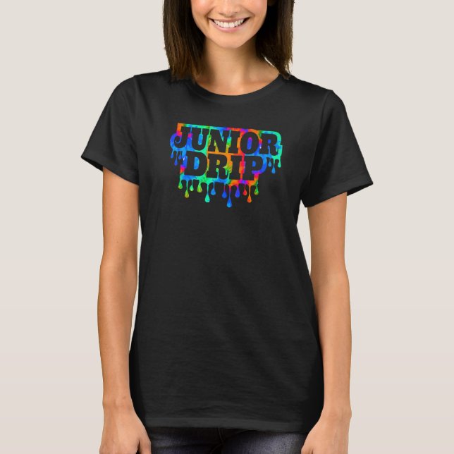 Camiseta Drip Junior de 11º Grado de vuelta al instituto un (Anverso)