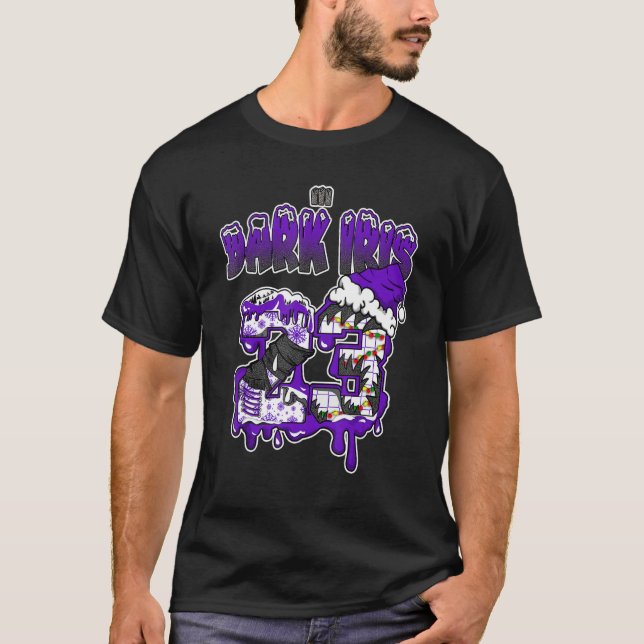 Camiseta Drip Number 23 Noel Matching Dark Iris 3s Matching (Anverso)