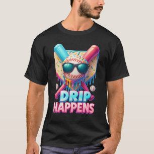 Camiseta Drip Ocurre Bate De Helado De Béisbol Con