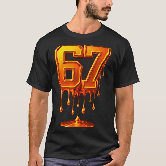 Camiseta Dripng Gold 67 Meme Respect The Drip 67 Golden Aur (Anverso)