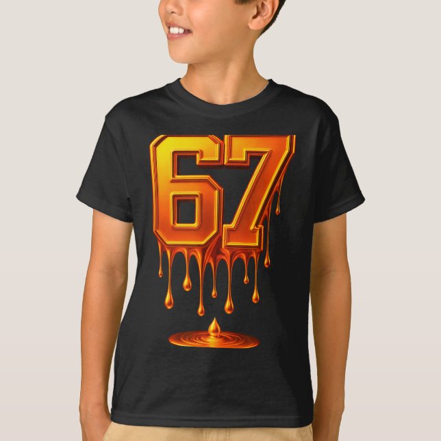 Camiseta Dripng Gold 67 Meme Respect The Drip 67 Golden Aur (Anverso)