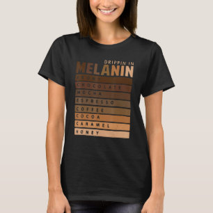Camiseta Drippin En Melanin Reina Afroamericana Rey Bla