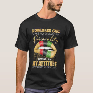 Camiseta Drippin Melanin Lips Mujeres Nacidas En Noviembre 