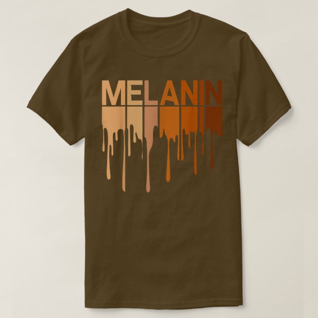 Camiseta Drippin Melanin Mujeres Orgullo de Historia Negra  (Diseño del anverso)
