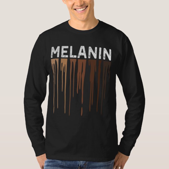 Camiseta Drippin Melanin para el Orgullo Femenino - Regalos (Anverso)
