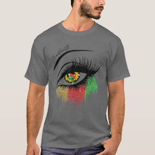 Camiseta Dripping Eyes Junenth Black African American Pride
