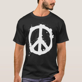 Camiseta DRIPPING PEACE MARK -white-