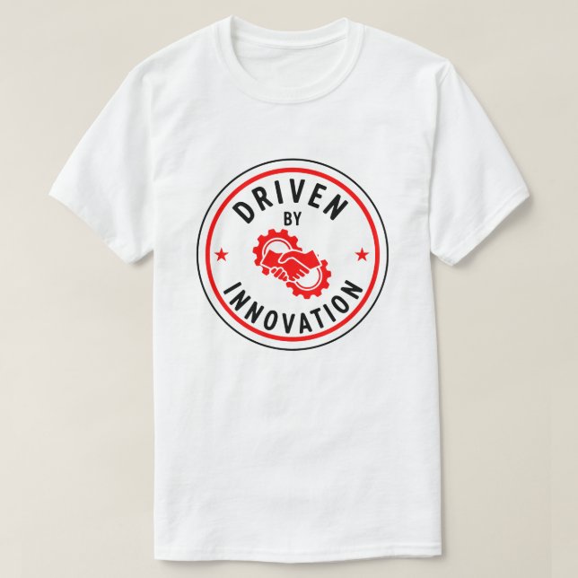 Camiseta Driven By Innovation - Motivation Badge  (Diseño del anverso)