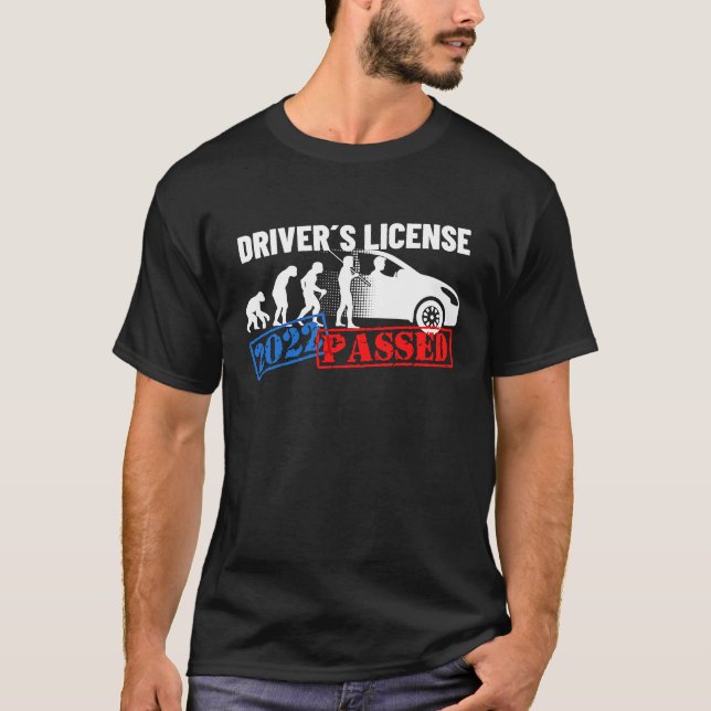 Camiseta Driver's License 2022 Passed  For First Time Drive (Anverso)