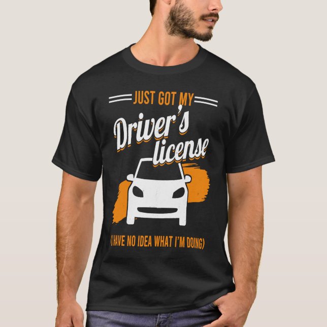 Camiseta Driving Permit Teen Driver Just Got My Driver's Li (Anverso)