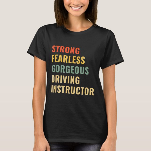 Camiseta Driving School Teacher Driving Instructor  (Anverso)