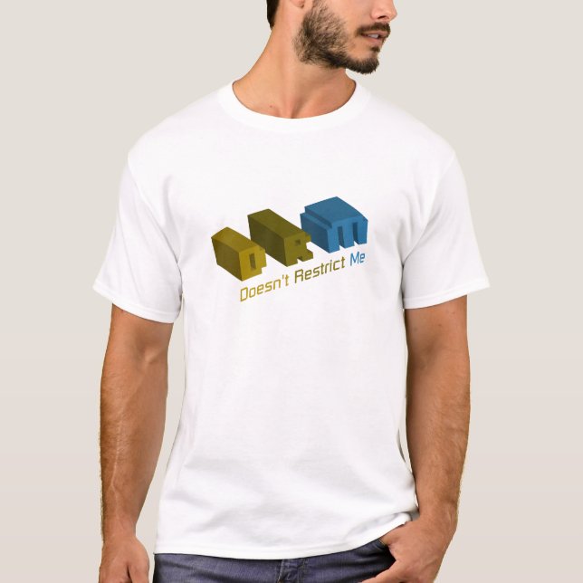 Camiseta DRM: No me restringe (Anverso)