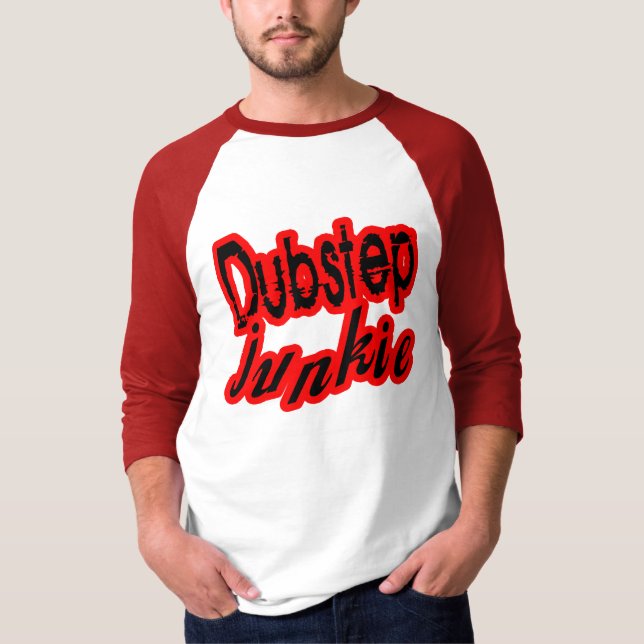 Camiseta drogadicto bajo de la música de Dubstep de la (Anverso)