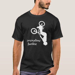 Camiseta Drogadicto de la adrenalina de BMX (oscuro)