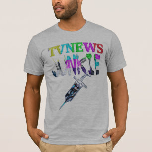 Camiseta Drogadicto de las noticias de la TV