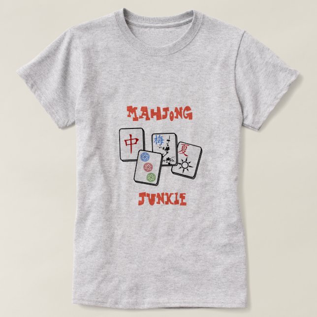Camiseta Drogadicto de Mahjong (Diseño del anverso)