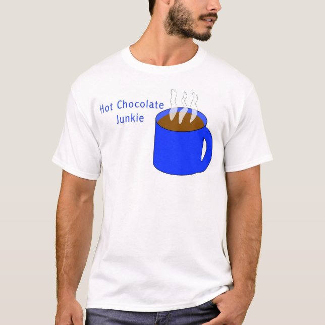 Camiseta Drogadicto del chocolate caliente (Anverso)