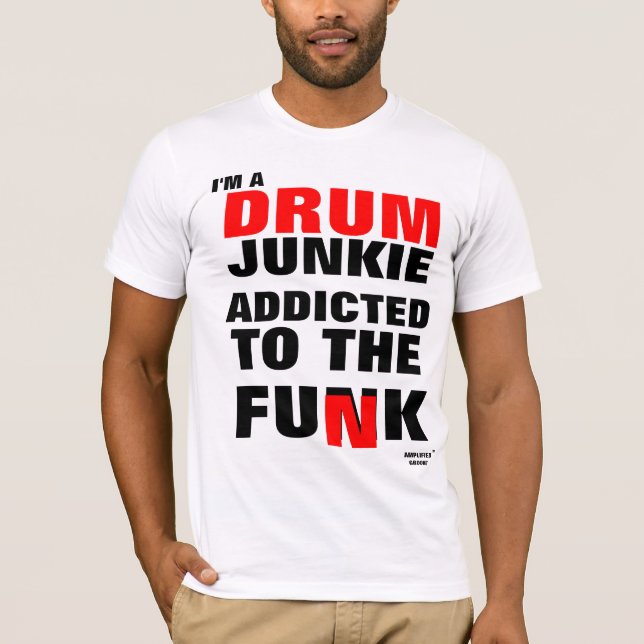 Camiseta Drogadicto del tambor - negro (Anverso)