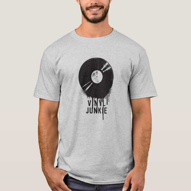 Camiseta Drogadicto del vinilo (Anverso)