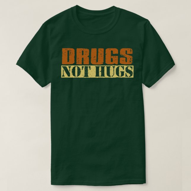 Camiseta Drogas retro de texto no abrazos (Diseño del anverso)