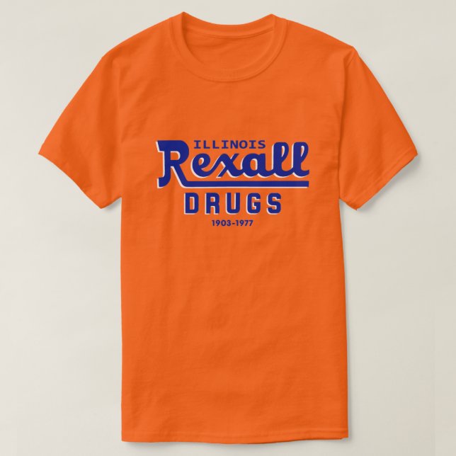 Camiseta Drogas rexall de Illinois - 1903-1977 (Diseño del anverso)