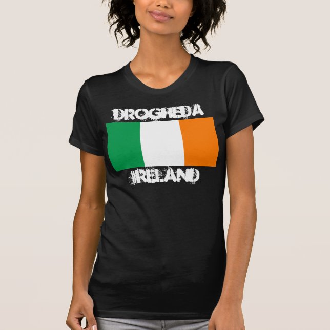 Camiseta Drogheda, Ireland with Irish flag (Anverso)