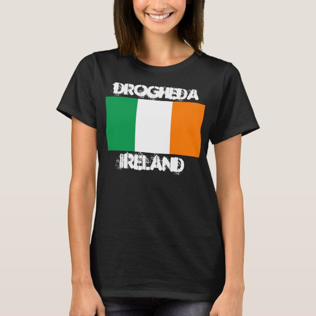 Camiseta Drogheda, Irlanda con bandera irlandesa (Anverso)