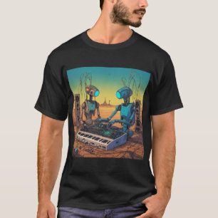 Camiseta Droides de inspiración mobiana desatan el ritmo