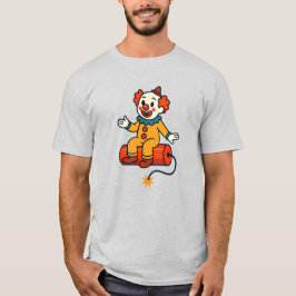 Camiseta Drôle de clown assis sur une dynamite fictive.