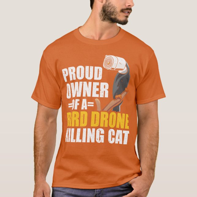 Camiseta Dron De Aves Si Huye, Espía Aves No Es Real (Anverso)