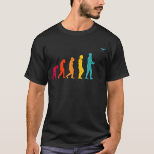 Camiseta Dron de hobby piloto de drones de evolución retro