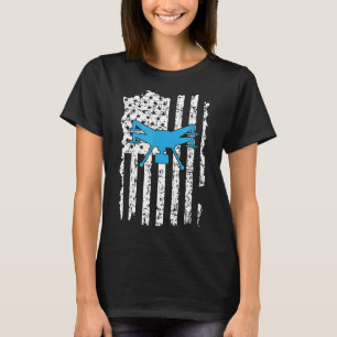 Camiseta Dron de la bandera de los Estados Unidos