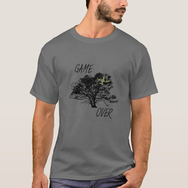 Camiseta Dron FPV en juego de árbol terminado (Anverso)