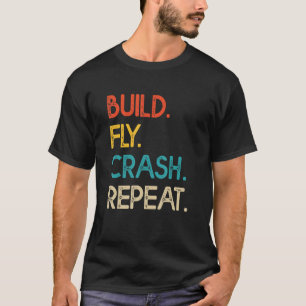 Camiseta Dron Pilot Flight Drone Operator Build Crash Repe