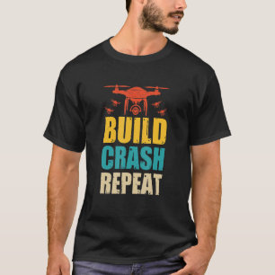 Camiseta Dron Pilot Flight Drone Operator Build Crash Repe