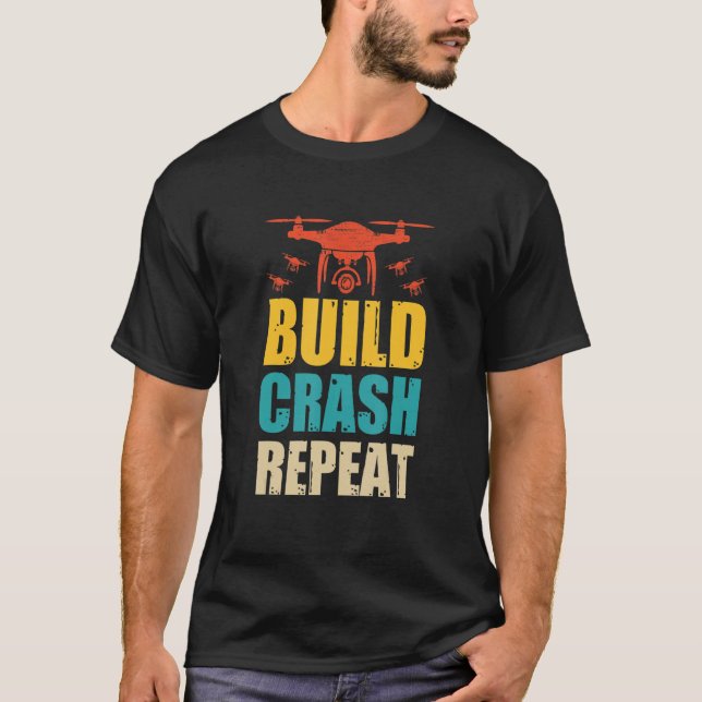 Camiseta Dron Pilot Flight Drone Operator Build Crash Repe (Anverso)