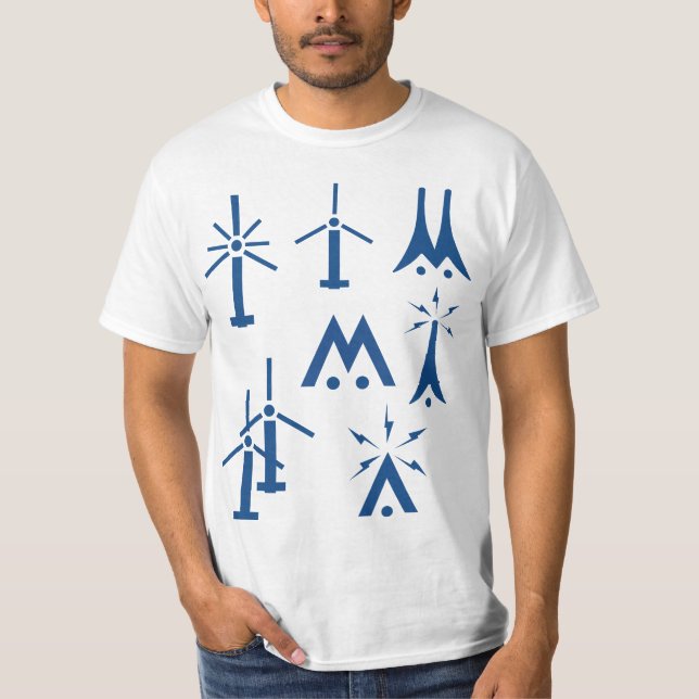 Camiseta Dron piloto de la tabla de símbolos aeronáuticos (Anverso)