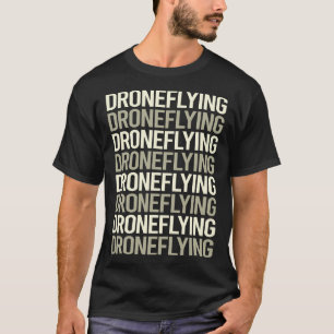 Camiseta Drone de texto blanco volando drones