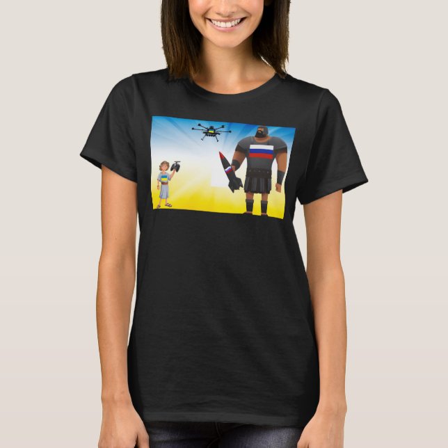 Camiseta Drone Negro Ucraniano (Anverso)