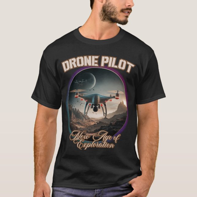 Camiseta DRONE PILOT nueva era de exploración (Anverso)