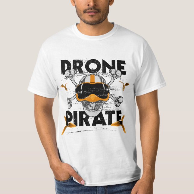 Camiseta Drone pirate quad freestyle FPV quadrocopter (Anverso)
