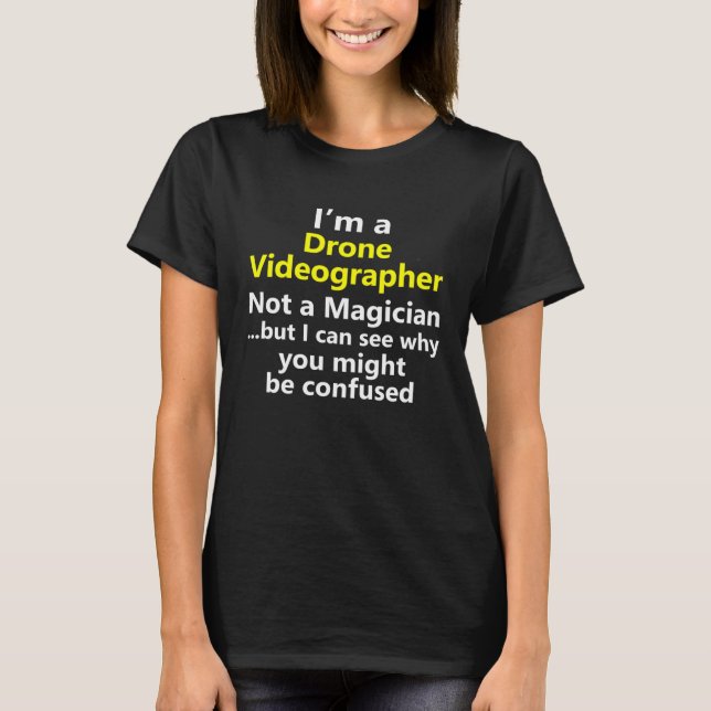 Camiseta Drone Videographer Videography Video Job Career Oc (Anverso)