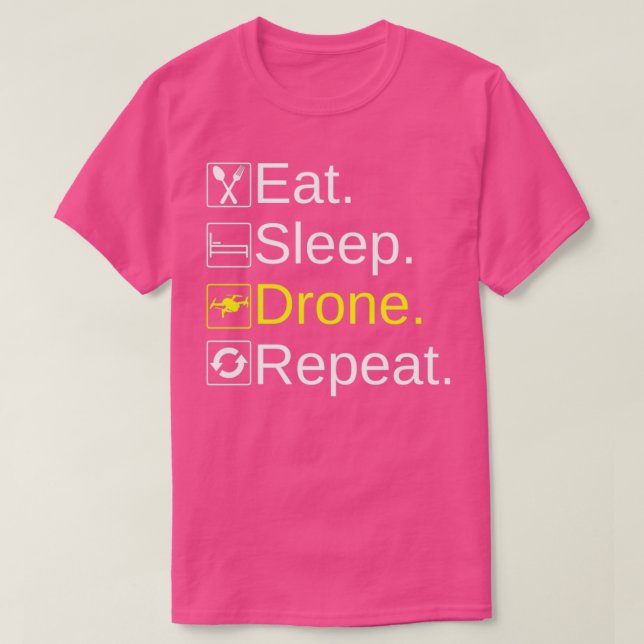Camiseta DroneBae Come Sleep Drone Repetir, Drone Gi Perfec (Diseño del anverso)