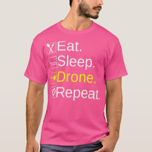 Camiseta DroneBae Come Sleep Drone Repetir, Drone Gi Perfec