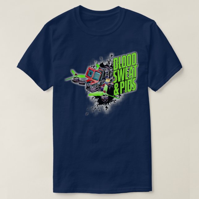 Camiseta Drones de carreras o de carreras de carreras FPV (Diseño del anverso)