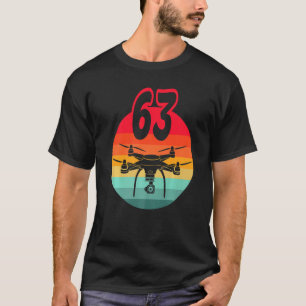 Camiseta Drones de control remoto retro con C para cumpleañ