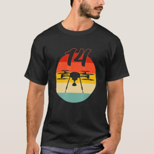 Camiseta Drones de control remoto retro de cumpleaños 14 co