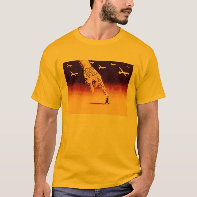 Camiseta Drones de Obama y crímenes de guerra (Anverso)